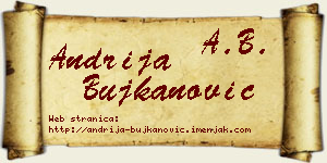 Andrija Bujkanović vizit kartica